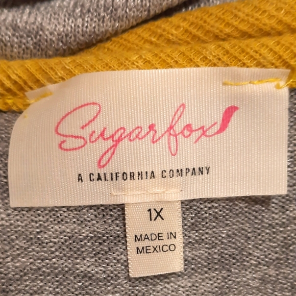 Sugarfox Colorblock Short Sleeve Blouse size 1X - Picture 9 of 11